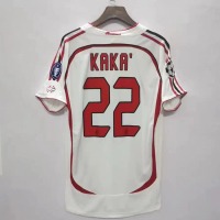 0607 Champions League Jersey AC Milan No. Kaka Retro Fan Short Sleeve (Home/Vintage)