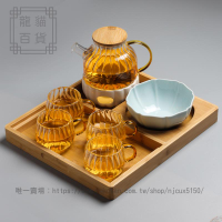 日式創意蠟燭加熱陶瓷底座溫茶爐保溫耐熱玻璃煮茶器水果茶壺套裝