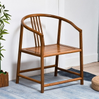 具雞翅木圈椅新式仿古太師椅實木椅休閑圓椅靠背椅茶椅