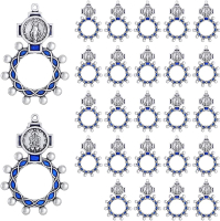 KOMI Finger Rosary Ring Bulk Pack of 24 Pocket Rosary Ring Prayer Ring for Men Women Miraculous Meda