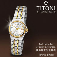 【TITONI 梅花錶】動力系列 經典機械女錶-雙色/27mm(23730 SY-520)