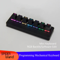 RGB Mini Gaming Keypad 7 keys OSU! Mechanical Keyboard Macro Programming Gateron / Cherry Keyboard Software setting Window MAC