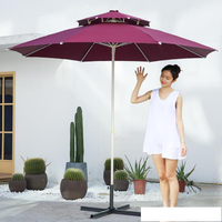 超大雨傘戶外遮陽傘擺攤傘太陽傘庭院傘沙灘傘雙頂傘廣告傘定制