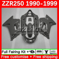 Body Kit For KAWASAKI NINJA ZZR 250 Glossy grey ZZR-250 90-99 91No.159 ZZR250 90 91 92 93 94 99 1995 1996 1997 1998 1999 Fairing