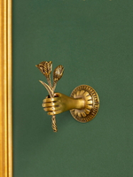 收獲小屋北歐窗簾裝飾黃銅掛鉤輕奢壁飾復古掛衣鉤創意造型衣帽鉤