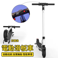 【寧樂】站騎滑板車 電動車 代步車 電動滑板車 摺疊車 上班超輕便便攜小型(帶車燈 20KM)