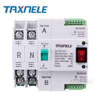 Taxnele MCB Dual Power Automatic Transfer Switch 2P 4P 100A ATS Circuit Breaker Electrical Switch