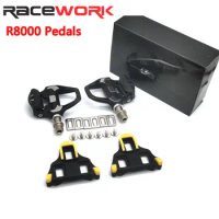 RACEWORK for Ultegra PD-R8000 SPD-SL Road Bicycle Bike Pedals Clipless Pedals With SM-SH11 Cleats Cycling Pedal Accessories
