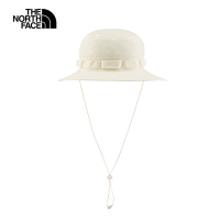 【The North Face 官方旗艦】北面男女款米白色品牌LOGO漁夫帽｜5FXFQLI