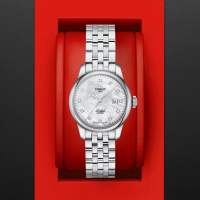 【TISSOT 天梭 官方授權】LE LOCLE 力洛克系列 白色珍珠母貝 機械腕錶 禮物推薦 畢業禮物(T0062071111600)