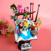 Disney Alice In Wonderland Princess Anime Pvc Action Figure Decoration Collection Figurine Model Doll Toys For Children's Gift