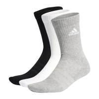 ADIDAS 男女運動中筒襪-三雙入-襪子 長襪 訓練 愛迪達 IC1311 灰白黑