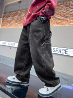 Quần Jean Xuông Hiphop Túi Dây và AG + NIUDD  Sau Túi Cho Bé - Dòng Sản Phẩm Mới Nhất, Đen/Xanh, Sz1