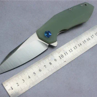 ZT0456 high quality folding knife,blade:D2(Stain),handle Jade G10,outdoor camping csgo hunting hand tools,Free shipping