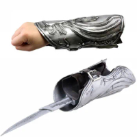 Hidden Blade Brotherhood Ezio Auditore Gauntlet Replica Sleeves Swords Can the Ejection Cosplay Christmas Gift Toys