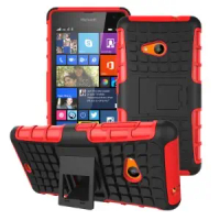 เคสสำหรับ Microsoft Nokia Lumia 535, เคสกันกระแทก, Softcase, เคสแข็งสองชั้น, โหมดขาตั้ง