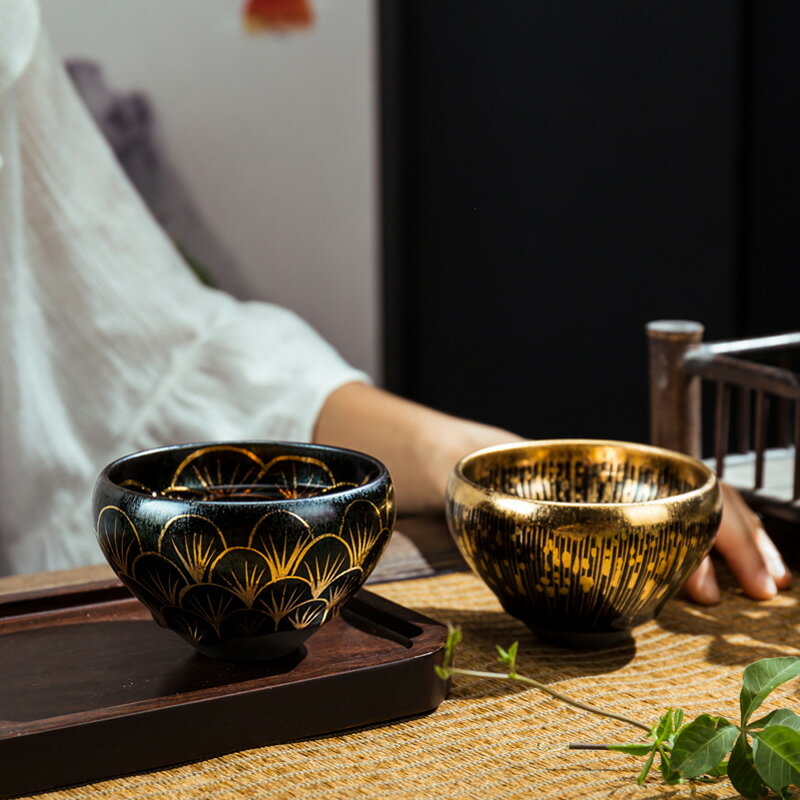 茶道具 油滴天目茶盌 茶椀 建盏 木箱付き