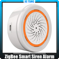 Tuya Zigbee Sound Light Sensor Smart Alarm Siren App Remote Control Home Security Protection System 