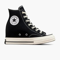 Sepatu Sneakers Wanita Converse Chuck 70 Wedge Platform Black Egret White Original A12563C 37