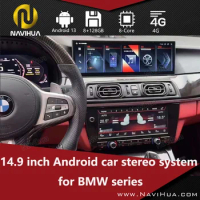 14.9 Inch Car Radio Multimedia Android Interior AutoRadio Head Unit GPS Navigator Carplay Monitor for BMW 5 Series F10 2011-2017