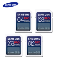 SAMSUNG SD Card U3 V30 PRO Ultimate Full Size SDXC 512GB 256G 128G 64GB Read and Write Speeds up to 200/130MB/s For DSLR Camera