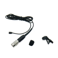 Black Mini Cip Lavalier Lapel Microphone Mic For Audio-Technica Wireless BeltPack
