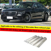 Applicable to the refitting of Mercedes Benz exhaust pipe G500 G55 G63 Brabus tail throat B pipe black brushed bright