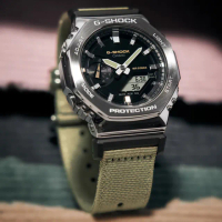 【CASIO 卡西歐】G-SHOCK 八角錶殼 粗曠時尚 多功能雙顯腕錶 禮物 推薦(GM-2100C-5A)