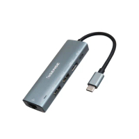 【ESENSE 逸盛】Esense Type-C TO LAN/USB/PD轉接器 L541(Type-C轉接器)