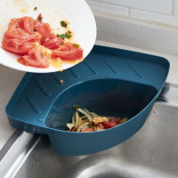 廚房水槽瀝水籃廚余濕垃圾置物架洗碗池剩菜剩飯湯汁過濾水池掛架