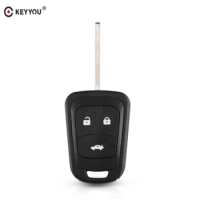 KEYYOU Replacement 3 Button Remote Car Key Shell For Chevrolet AVEO Cruze For Opel Malibu Sonic Key Cover Fob Case HU100 Blade