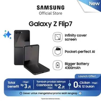 Samsung Galaxy Z Flip7 12/512GB | Smartphone AI | Hp Lipat | Kamera 50MP | 4300 mAh Jet Black.