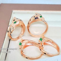 Cincin Leopard Italy AU Rosegold 750 kadar 17k sz19-4,8gr