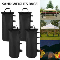 1/4Pcs Black Garden Gazebo Foot Leg Portable Canopy with Handle Weights Sand Bag Tent Sandbag Outdoor