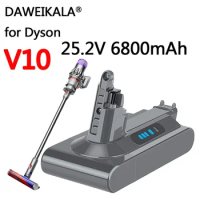 2024 For Dyson SV12 6800mAh 100Wh Replacement Battery For Dyson V10 Battery Absolute Fluffy Cyclone SV12 rechargeable battery