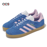 adidas 休閒鞋 Gazelle W 女鞋 藍 粉 麂皮 復古 膠底 愛迪達 JH7219