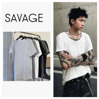 Áo Thun Cổ Rộng Tròn ngắn tay Nam Nữ Hàng Thiết Kế Mullet Menswear Cotton - Thấm hút mồ hôi