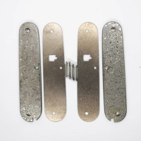 1 Pair Custom Made Pattern Steel Scales for 91mm Victorinox Swiss Army Knife Scales for SAK 91 mm