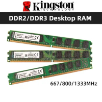 Kingston Memoria RAM DDR2 2GB 800Mhz 667MHz DDR3 2GB 1333MHZ PC2-5300 PC2-6400 PC3-10600 Desktop Memory Model