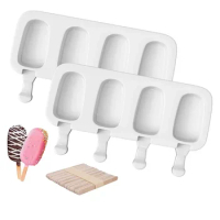 4/8 grid Magnum Silicone Mold DIY Ice Cream Mould Ice Pop Maker Mould Ice Tray Silicone Ice Cream Mold Popsicle Molds