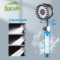Rotatable High Pressure Shower Head Handheld Silicone Massage Showerheads with Filters 3 Spray Modes for Bathroom Accessories