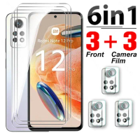 6in1 Protective Glass Case For Xiaomi Redmi Note 12 Pro 4G 2209116AG Screen Protector Lens Film Redmy Note12Pro 5G Global 6.67''
