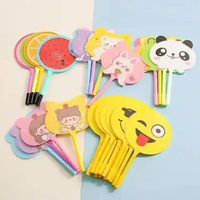 OEM ONE-A2 Pena Pulpen Gel Kipas / Pena Kipas Animal & Buah / Pulpen Kipas Karakter Lucu Souvenir KA