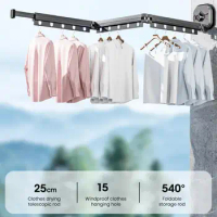 Folding Clothes Hanger Strong Load-bearing Clothes Hanger Retractable Clothes Hanger Strong Load-bearing Drying Rack for Laundry