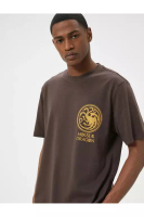 KOTON Game Of Thrones T-Shirt Licensed Oversize Short Sleeve Crew Neck Cotton