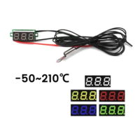 0.28" LED Digital Thermometer NTC Waterproof Probe -50~210 °C/-58~410°F DC4~28V with 1m 100K NTC Sensor LED Display