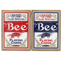 撲克牌 美國 92蜜蜂牌撲克牌 Bee 92撲克牌/一副入(促160) 美國正92橋牌 金邊紅色藍色 撲克牌-正美國原裝-文