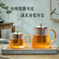 茶壺 玻璃家用單壺 耐高溫茶具 沖煮茶器 茶水分離泡茶壺【不二雜貨】