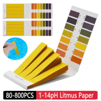 80-800 Pcs PH Indicator Test Strips Professional 1-14 pH Litmus Paper PH Test Papers for Water Cosmetics Soil Acidity Test Strip