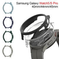 Hollow Case for Samsung Galaxy Watch 5 Pro 45mm PC Bumper Screen Protector for Galaxy Watch 5 40mm 44mm Watch 5/5 Pro Accessorie